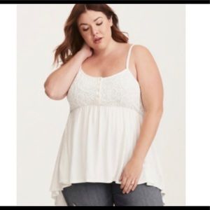 white crotchet top tank!